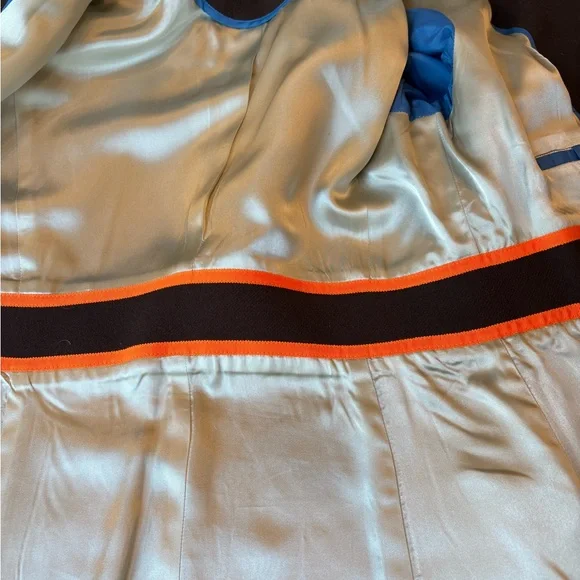 J. Crew Brown Lady day Coat with Blue Lining - Picture 7 of 8